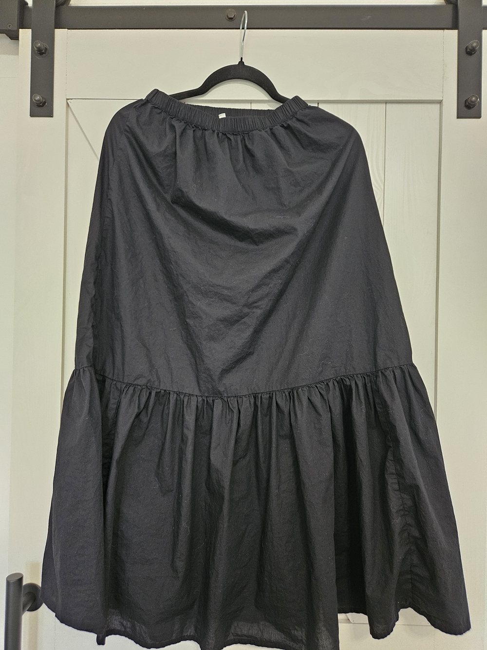 aerie Black Tiered Maxi Skirt